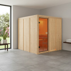 Sauna traditionnel OULU 6 à 8 places 68mm - Karibu