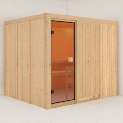Sauna traditionnel NYBRO Woodfeeling 6 à 8 places 68mm KARIBU