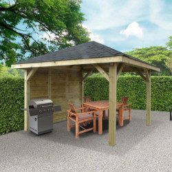 Pavillon de jardin KIOSK COMBINATION 8,64m² en bois traité autoclave - SOLID