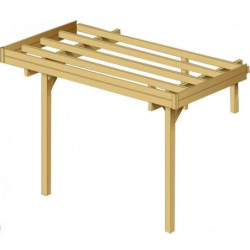 Extension en bois traité pour carport modulable 6x5x2,5m - SOLID