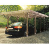 Carport modulable 3x5x2,5m en bois traité autoclave - SOLID