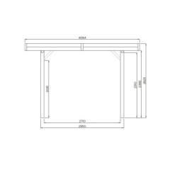 Carport configuré 7x4x2,62m en bois traité autoclave - SOLID