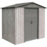Abri de jardin métal 2,54m² WoodTouch beige  + kit d'ancrage X-METAL