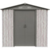 Abri de jardin métal 2,54m² WoodTouch beige  + kit d'ancrage X-METAL