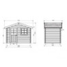 Abri de jardin en bois massif 28mm Saran porte simple 5,9m² SOLID