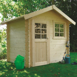 Abri de jardin en bois traité autoclave 28mm Saran porte simple 5,9m² SOLID