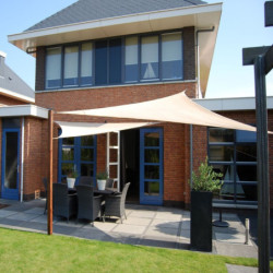 Voile d'ombrage triangle 90° Coolfit 400x400x570cm sable - NESLING