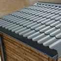 Kit de tuiles métalliques anthracite pour abri de jardin 18 m² Woodlife Garden - Avec rives et faîtières incluses