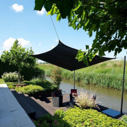 Voile d'ombrage carrée Coolfit 360x360cm noir – NESLING 