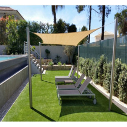 Voile d'ombrage rectangle Coolfit 400x300cm couleur sable – NESLING