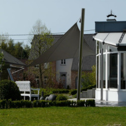 Voile d'ombrage triangle Dreamsail 500x500x500cm gris, imperméable - NESLING