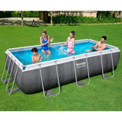 Piscine hors sol rectangulaire Power Steel 404x201x100cm avec échelle - Bestway