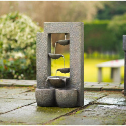 Fontaine de jardin hors sol en polyrésine Bern kit complet avec pompe - Ubbink