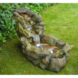 Fontaine de jardin hors sol en polyrésine Aspen kit complet avec pompe - Ubbink