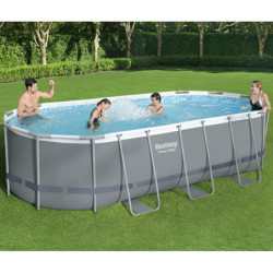 Piscine hors sol tubulaire ovale Power Steel 549x274cm - Bestway