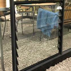 Louvre de ventilation laquée noire pour serres QUBE - Halls