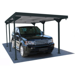 Carport 1 voiture en métal anthracite 15,58m² - DURAMAX