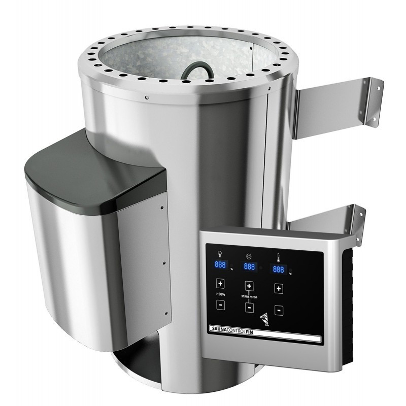 Poêle prêt à brancher 3,6KW avec commande externe EASY + 18 Kg de pierres