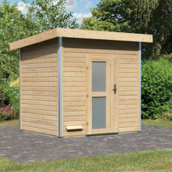 Sauna d'extérieur Norge en bois massif 38mm porte opaque 6 à 8 places Karibu
