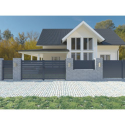 Portillon battant ajouré en aluminium SPACE 100x140cm - X-Métal