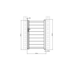 Portillon battant ajouré en aluminium SPACE 100x158cm - X-Métal