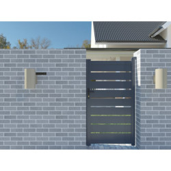 Portillon battant ajouré en aluminium SPACE 100x176cm - X-Métal