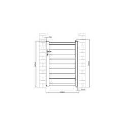 Portillon battant en aluminium 100x142cm GARDE X-Métal
