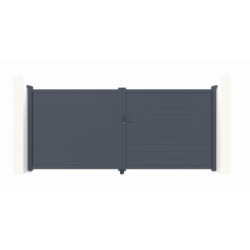 Portail battant plein en aluminium 300x158cm GARDE G X-Métal