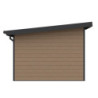 Abri de jardin en bois composite 28mm aspect bois vieilli 9m² PREMIUM toit plat - Woodlife Garden