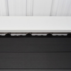 Abri de jardin en bois composite 28mm anthracite 9m² PREMIUM toit plat - Woodlife Garden