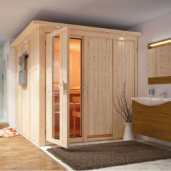 Sauna traditionnel modulable RODIN 5 à 6 places 68mm KARIBU