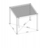 Pergola bioclimatique autoportante en alu blanc 3x3m Ombrea