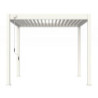 Pergola bioclimatique autoportante en alu blanc 3x3m Ombrea