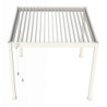 Pergola bioclimatique autoportante en alu blanc 3x3m Ombrea