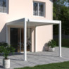 Pergola bioclimatique autoportante en alu blanc 3x3m Ombrea