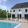 Pergola bioclimatique autoportante en alu blanc 3x4m Ombrea