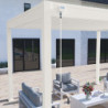 Pergola bioclimatique autoportante en alu blanc 3x4m Ombrea