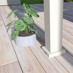 Pergola bioclimatique autoportante en alu blanc 3x4m Ombrea
