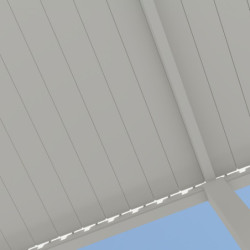 Pergola bioclimatique autoportante en alu blanc 3x6m Ombrea