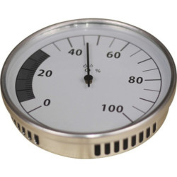 Hygromètre Classic en cadre chromé pour saunas - Karibu