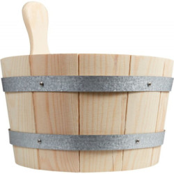 Seau de 4 litres en bois pour sauna Karibu