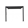 Pergola bioclimatique adossée en alu anthracite 3x3m Ombrea