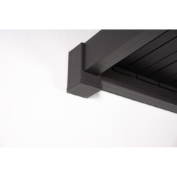 Pergola bioclimatique adossée en alu anthracite 3x3m Ombrea