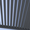 Pergola bioclimatique adossée en alu anthracite 3x3m Ombrea