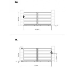 Portail coulissant en aluminium 300x142cm GARDE COUL X-Métal
