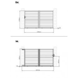 Portail coulissant en aluminium 300x173cm GARDE COUL X-Métal