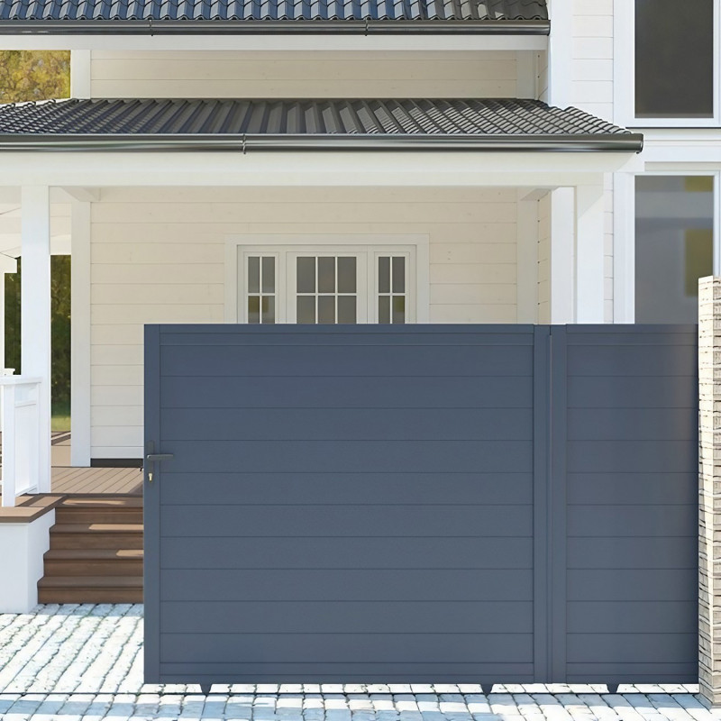 Portail coulissant en aluminium 350x158cm GARDE COUL X-Métal