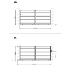 Portail coulissant en aluminium 350x158cm GARDE COUL X-Métal