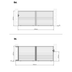 Portail coulissant en aluminium 392x158cm GARDE COUL X-Métal