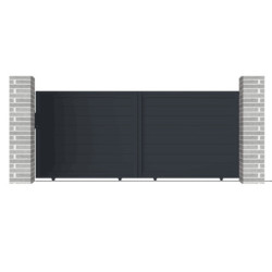 Portail coulissant en aluminium 392x173cm GARDE COUL X-Métal